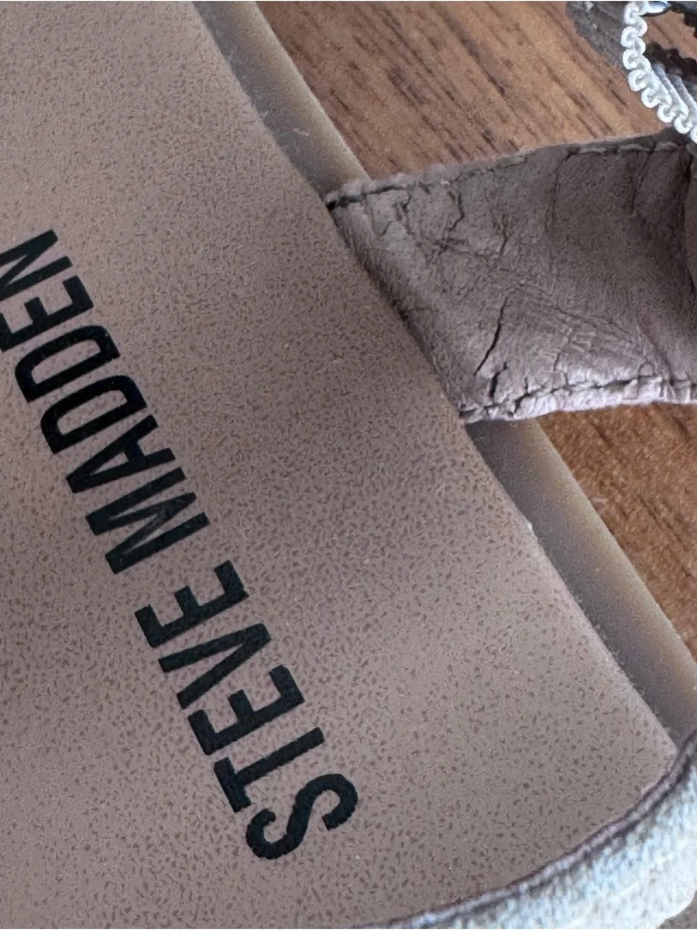 Steve Madden Braided Sparkle Strap Sandals Tan/Nude/Silver. Size Kid’s 11 - Picture 12 of 13